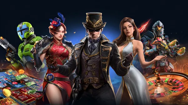 XXBB App — Enjoy seamless gaming on your smartphone A young woman relaxing with her phone while dynamic casino elements float around her, illustrating the smooth mobile experience offered by the XXBB app.